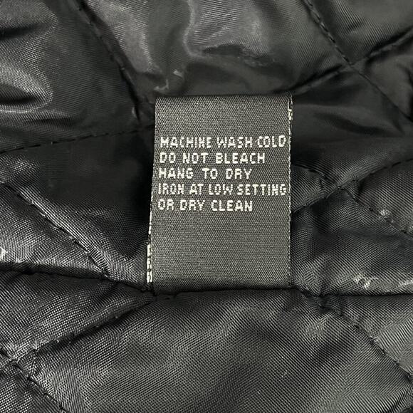 KAID Men’s Cold Gear Winter Coat Sz L Black Hooded Quilted/Fleece Lined Pockets - Picture 9 of 15